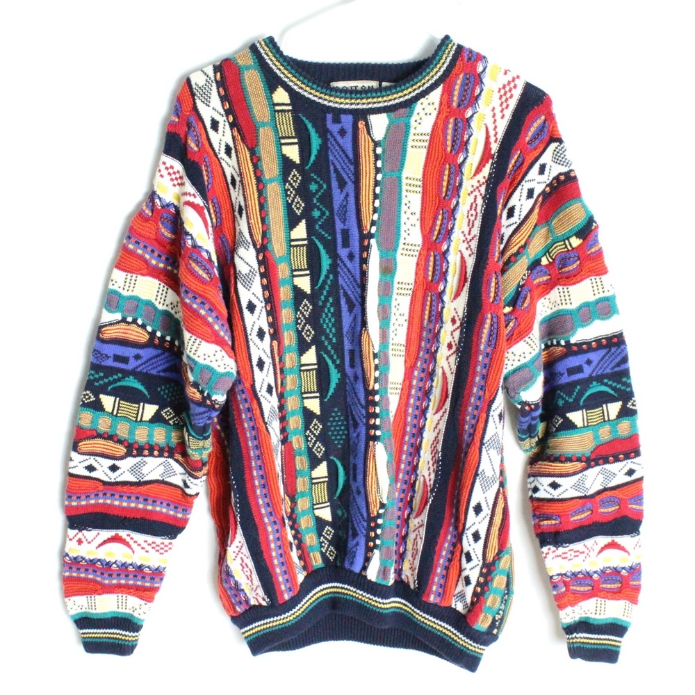 Vintage Cotton Traders Knit Cosby Sweater Large